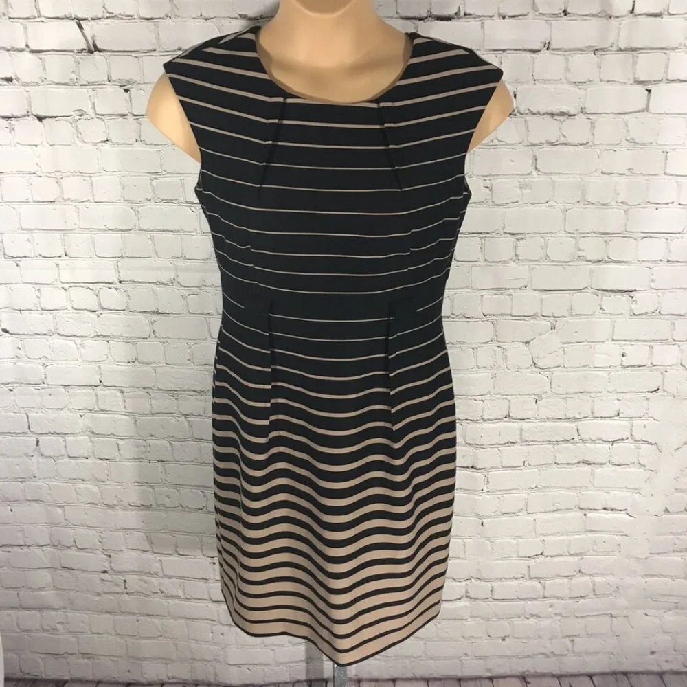 Connected Apparel Striped Dress Size 12P Petite - Picture 1 of 8
